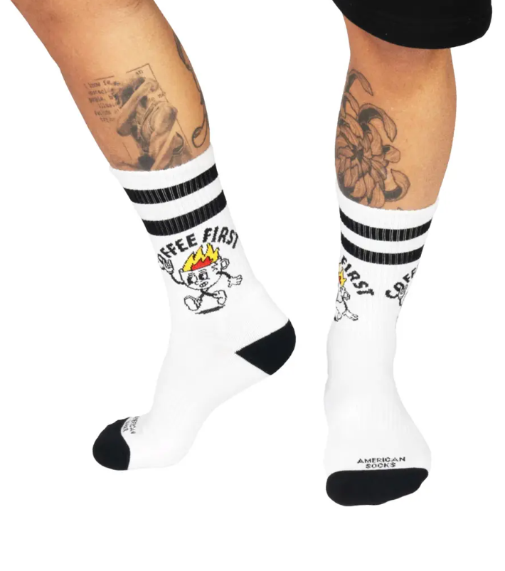 AMERICAN SOCKS COFFEE FIRST MID-HIGH