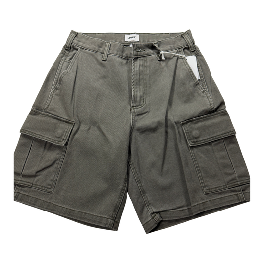 OBEY BIGWIG BAGGY DENIM CARGO SHORT