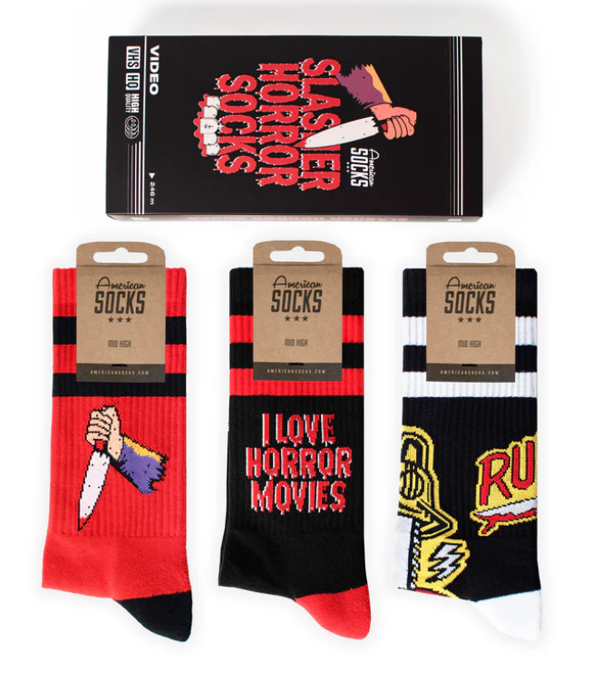 AMERICAN SOCKS SLASHER VHS MID HIGH - GIFTBOX